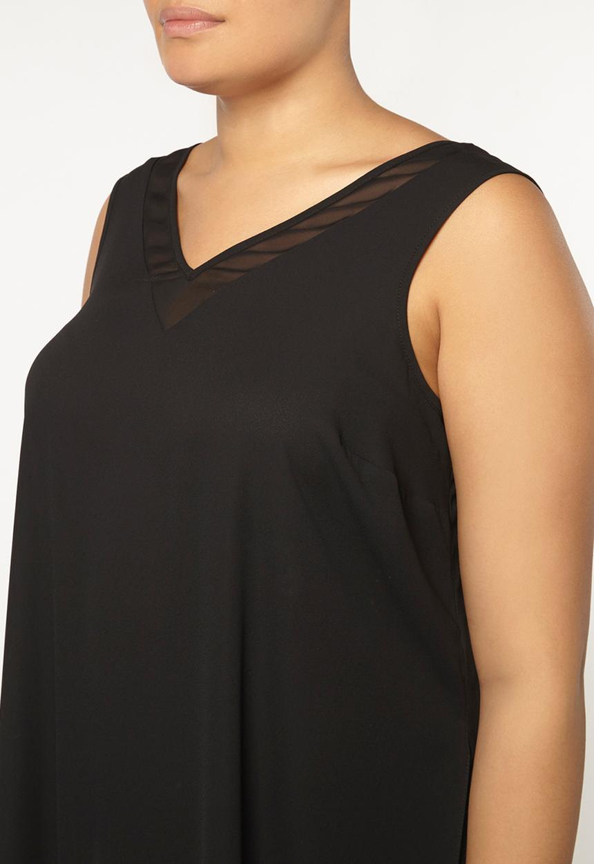 EVANS - Sleeveless Tunic Black