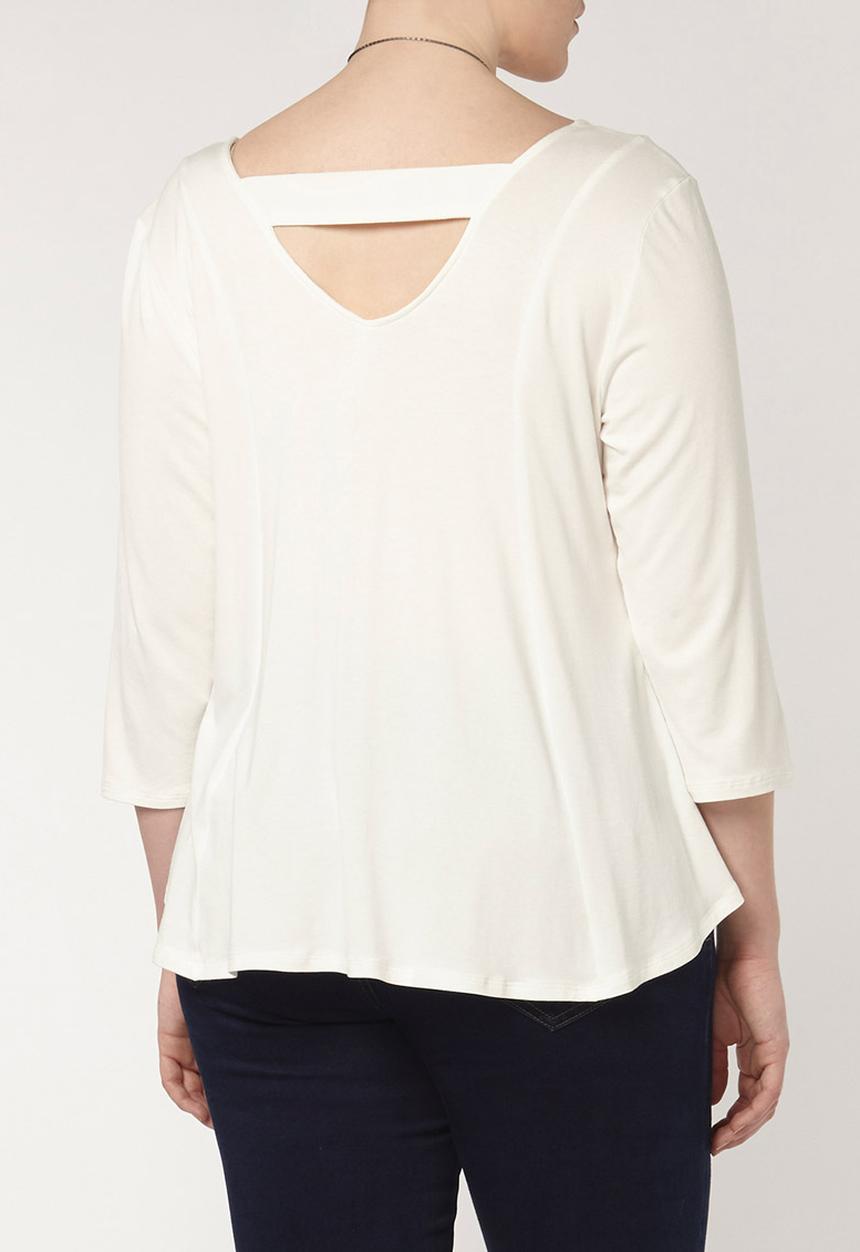 EVANS - Jersey Bar Back Top White
