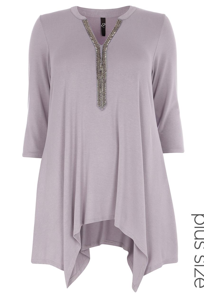 EVANS - Drape Tunic Grey