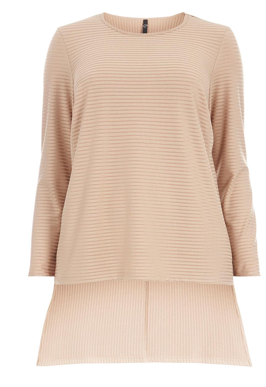 EVANS - Dipped Hem Top Camel