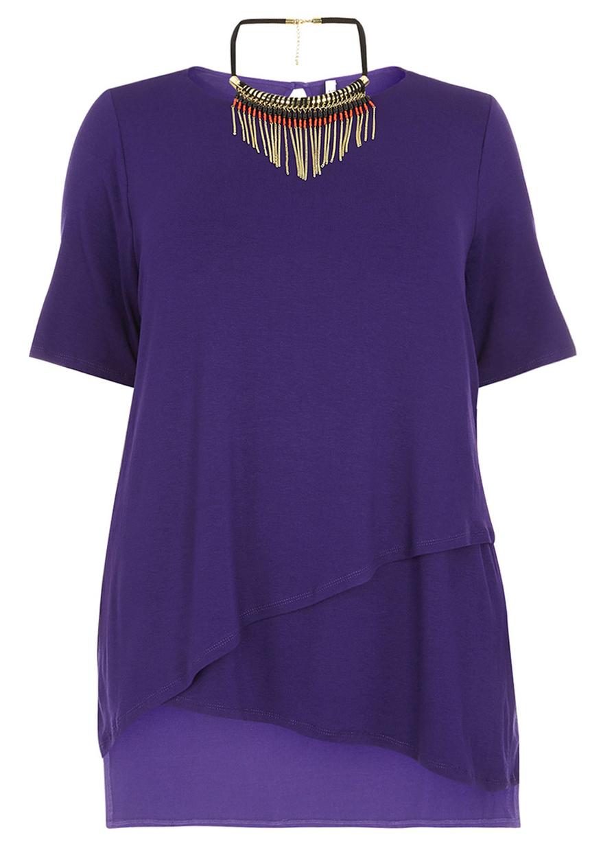 EVANS - Jersey Necklace Top Mid Purple