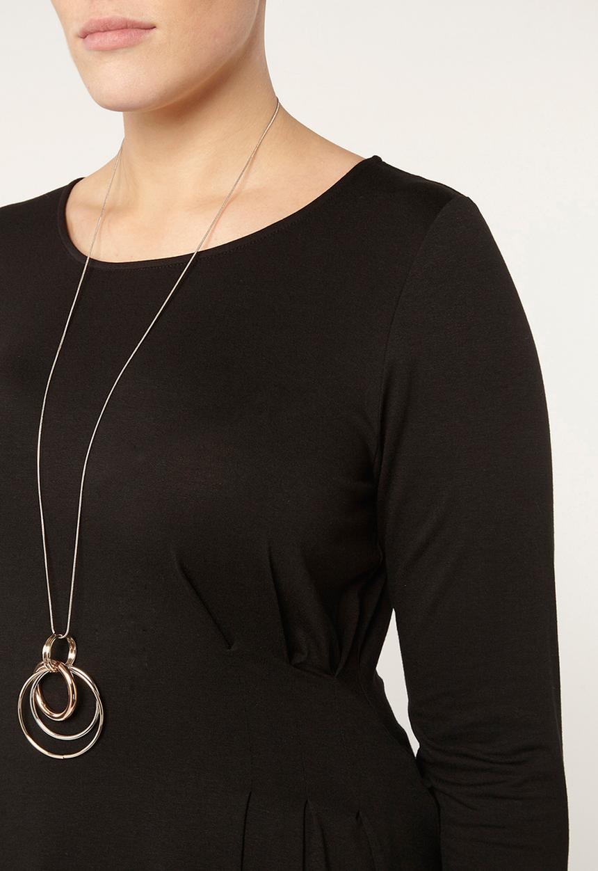 EVANS - Hourglass Fit Asymmetric Top Black