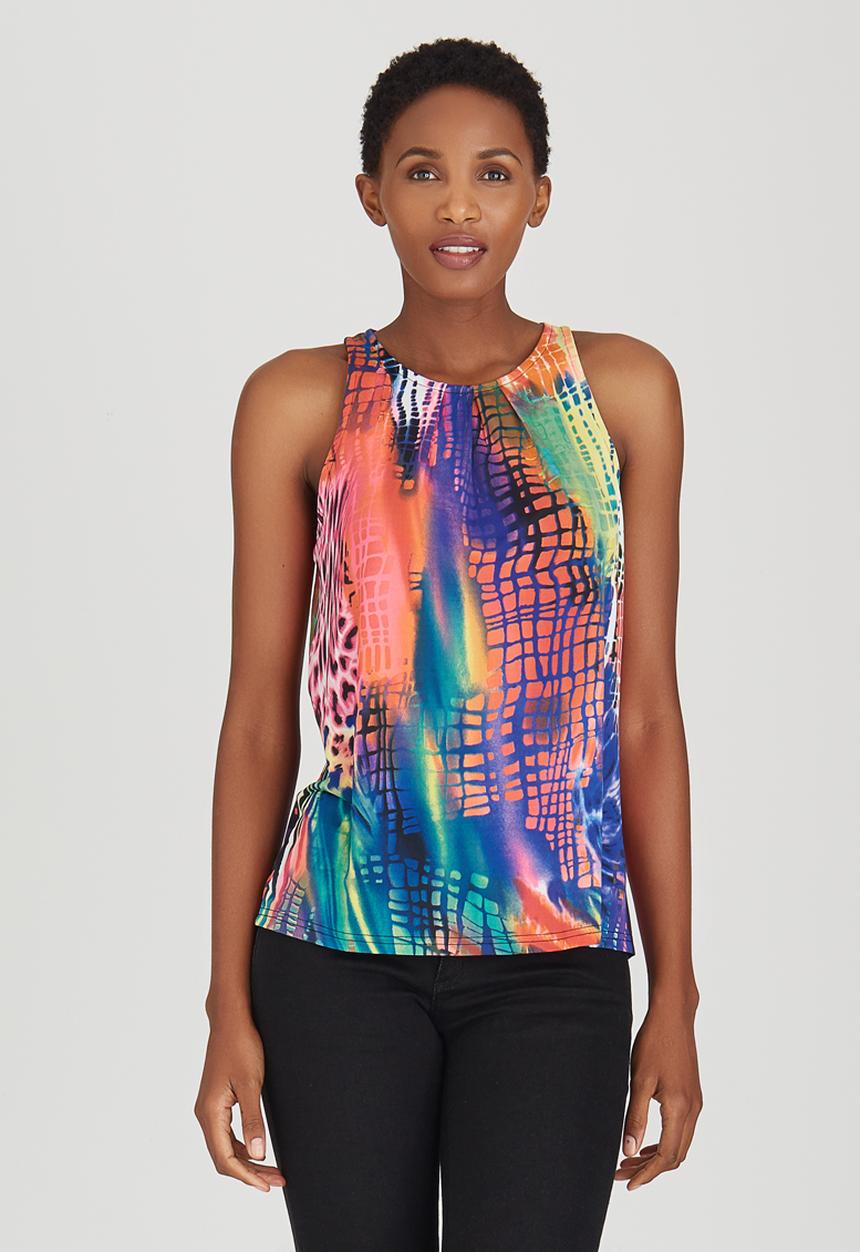 Revenge - Bright Halter Top Multi-colour