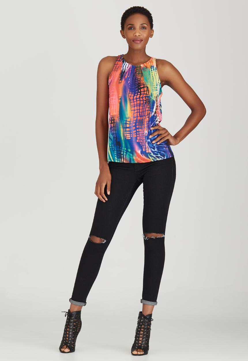 Revenge - Bright Halter Top Multi-colour