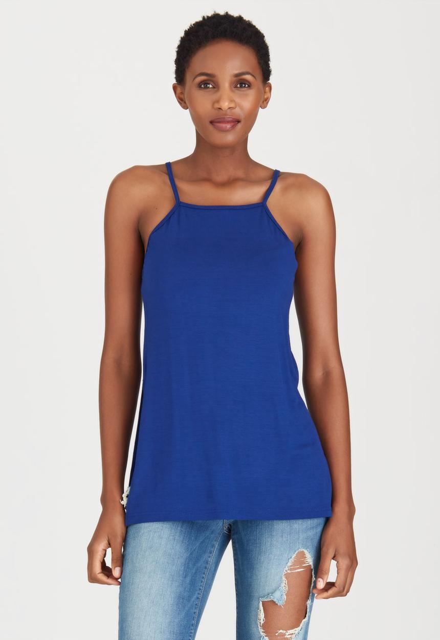 c(inch) - Longer Length Cami Blue