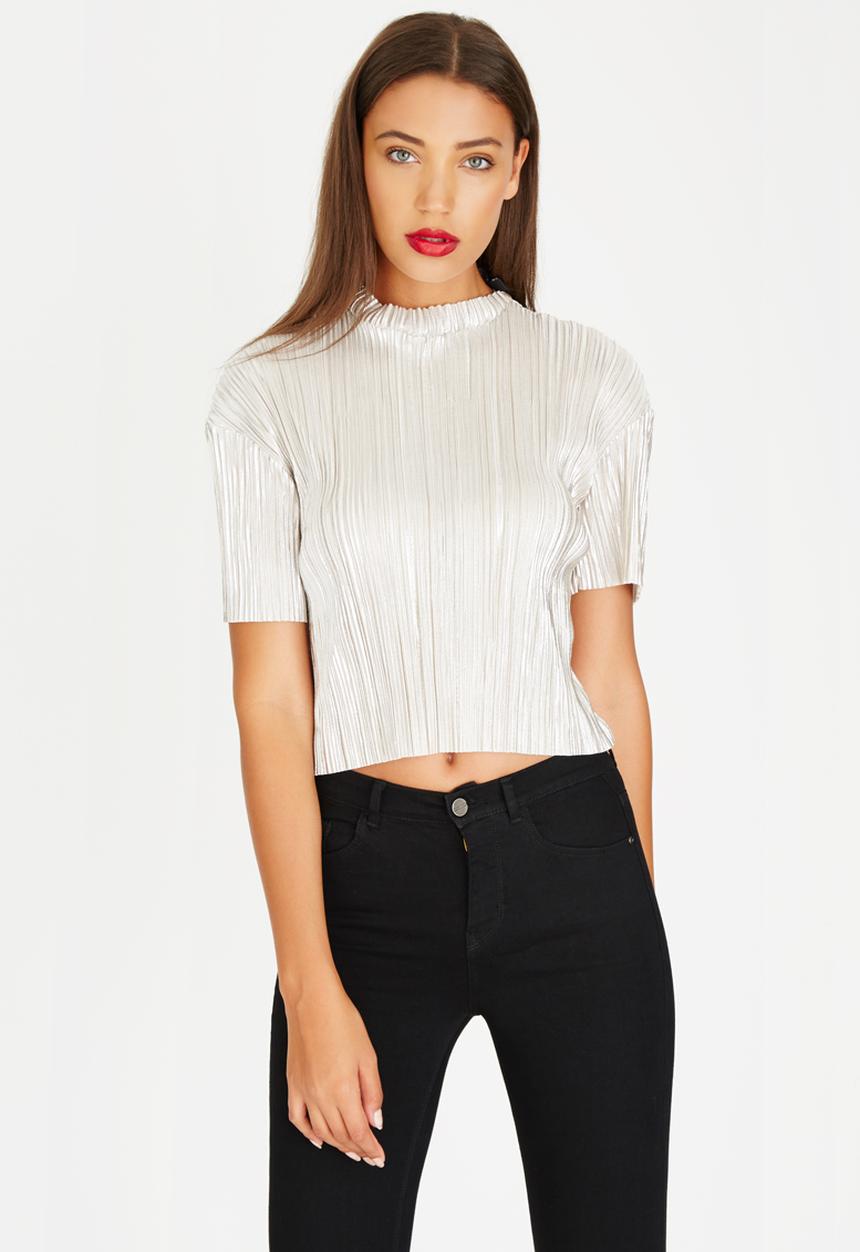 STYLE REPUBLIC - High Neck Blouse Stone/Beige