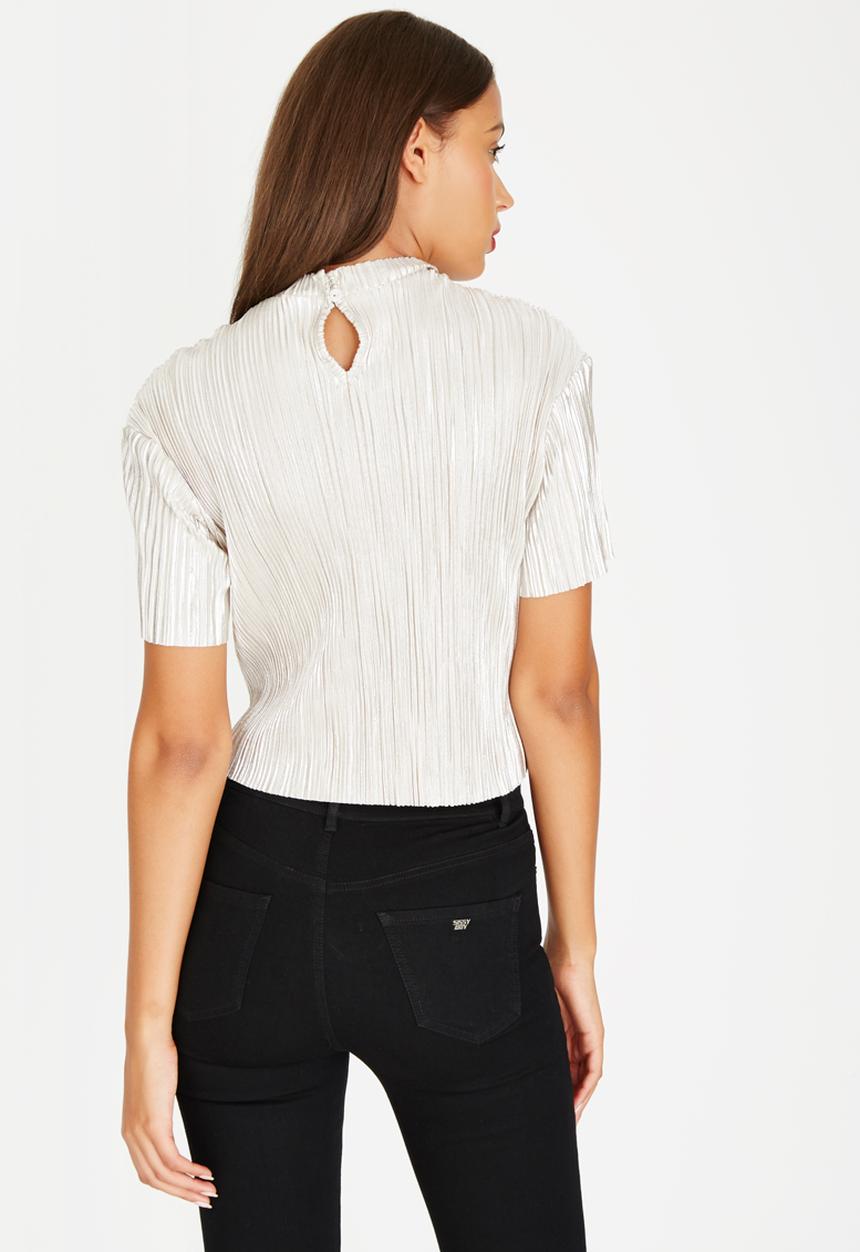 STYLE REPUBLIC - High Neck Blouse Stone/Beige