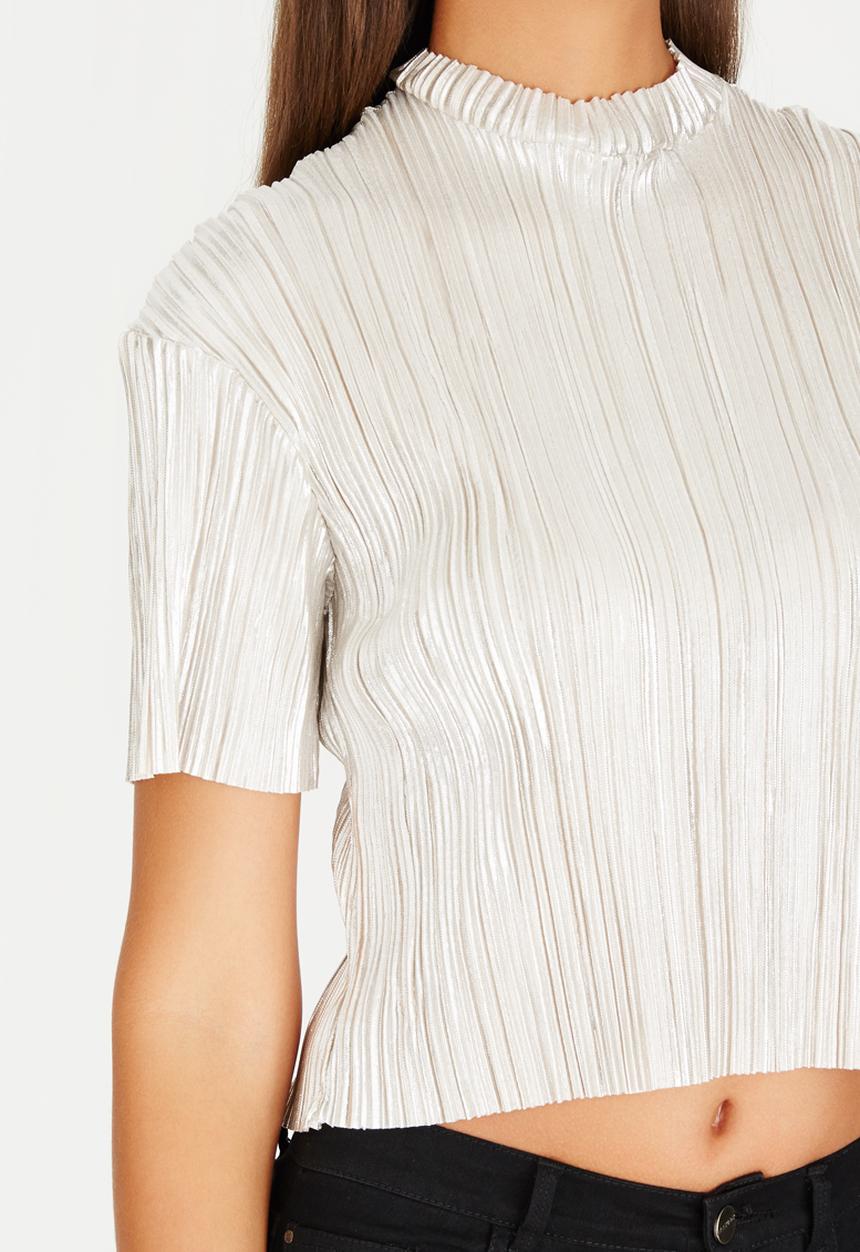 STYLE REPUBLIC - High Neck Blouse Stone/Beige