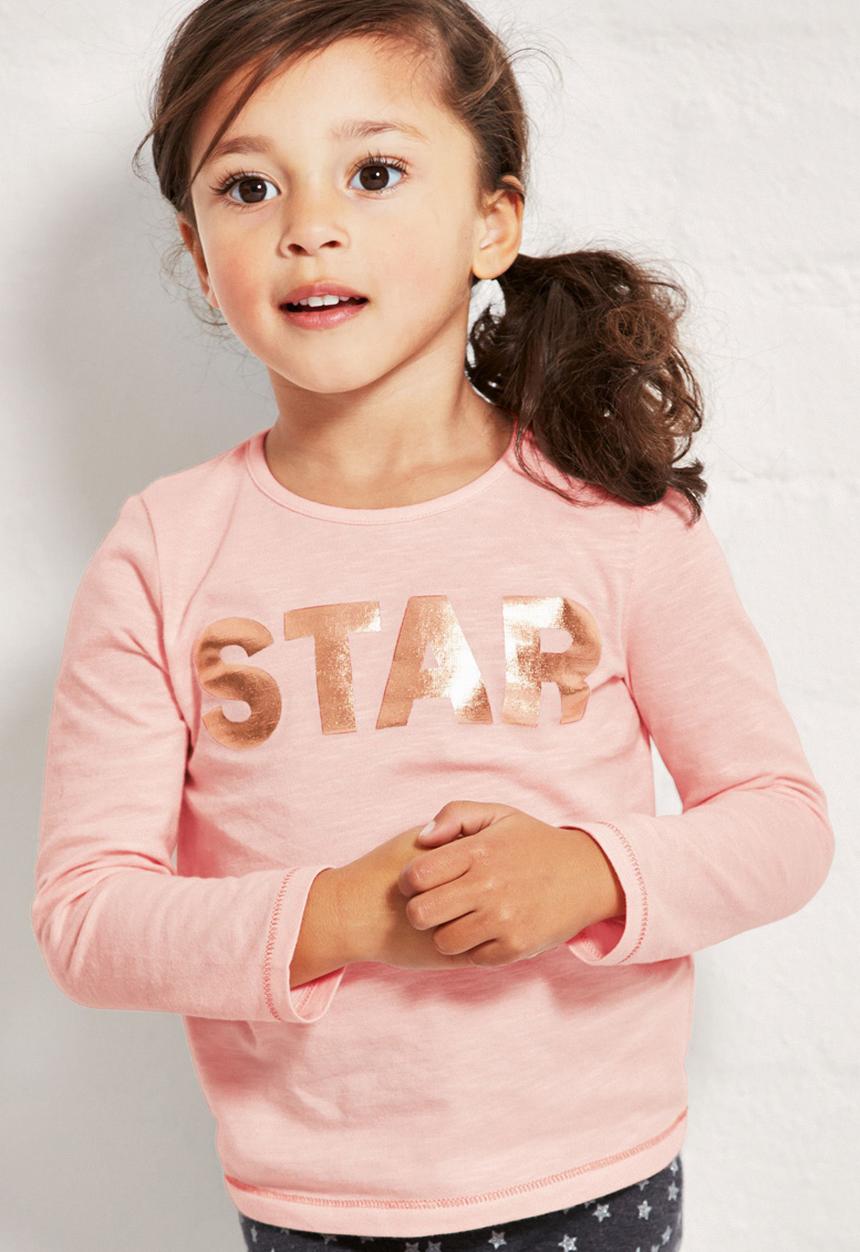 Next - Star Foil Print T-shirt Pink