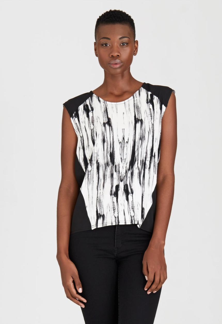 Kate Jordan - Contrast Vest Black and White