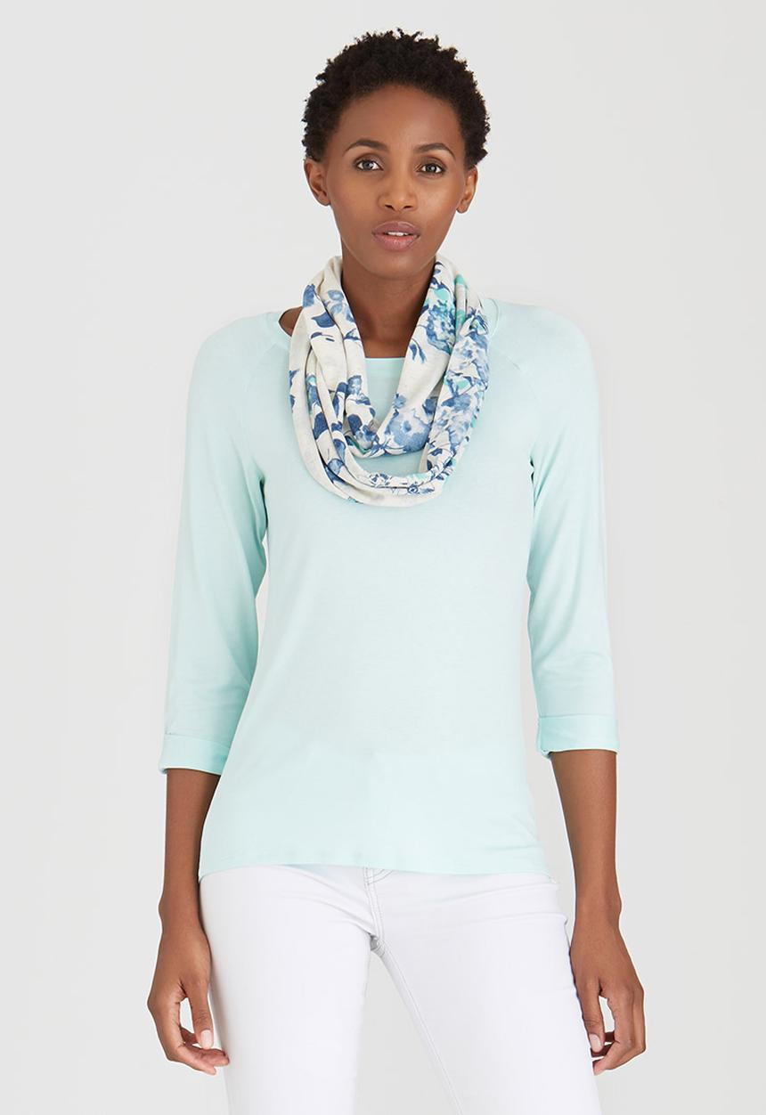 cath.nic - 3/4 Sleeve Knit Top Light Green