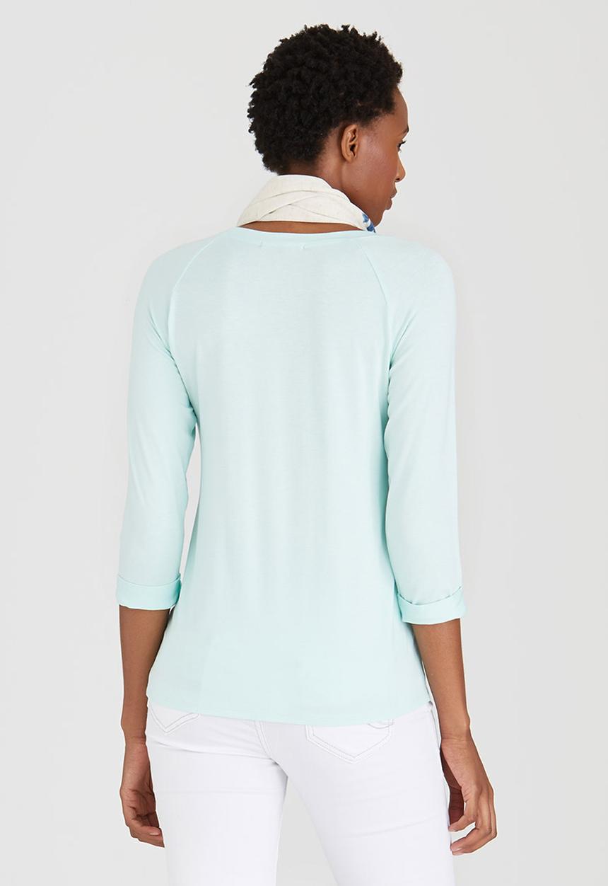 cath.nic - 3/4 Sleeve Knit Top Light Green