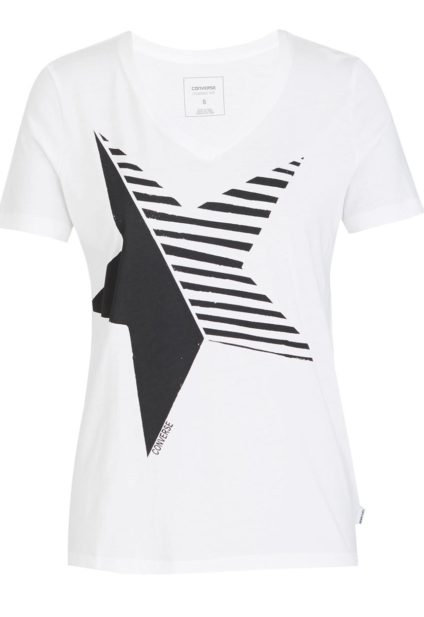 Converse - Star Easy V-neck Tee White