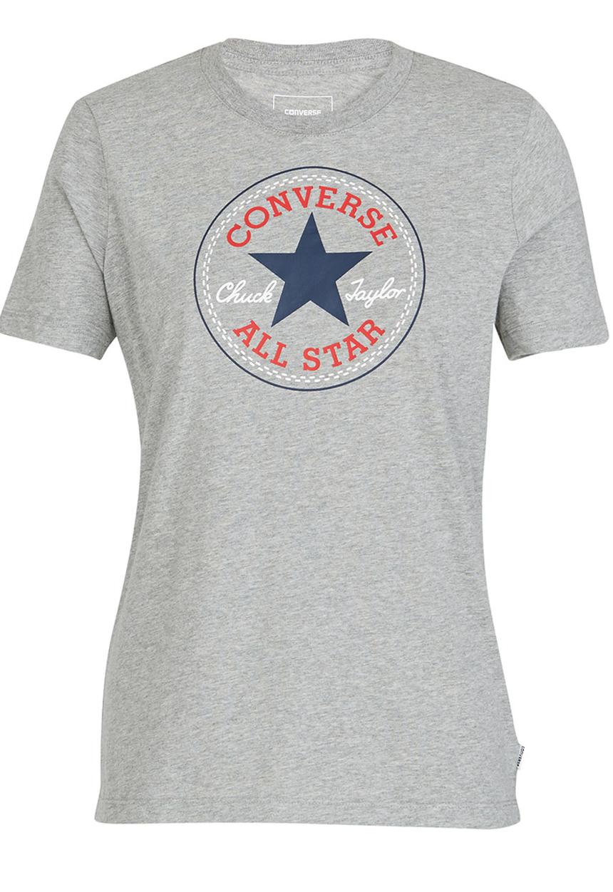 Converse - Solid Chuck Patch Crew Tee Grey