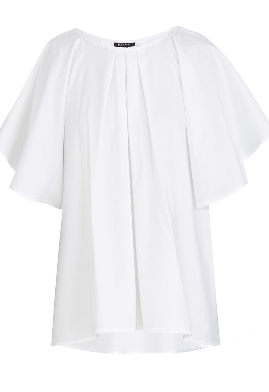 ERRE - Wide Sleeve Cotton Blouse White