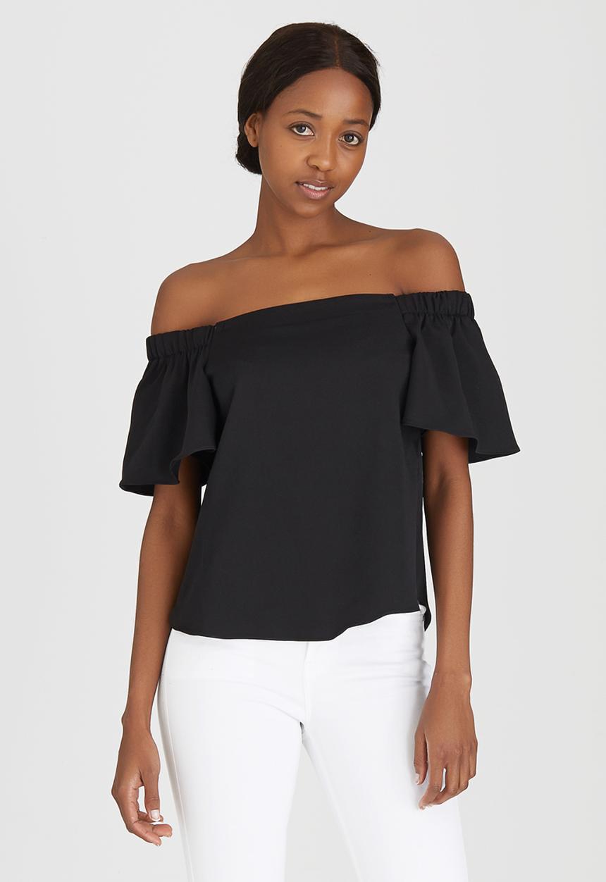 STYLE REPUBLIC - Bardot Blouse Black