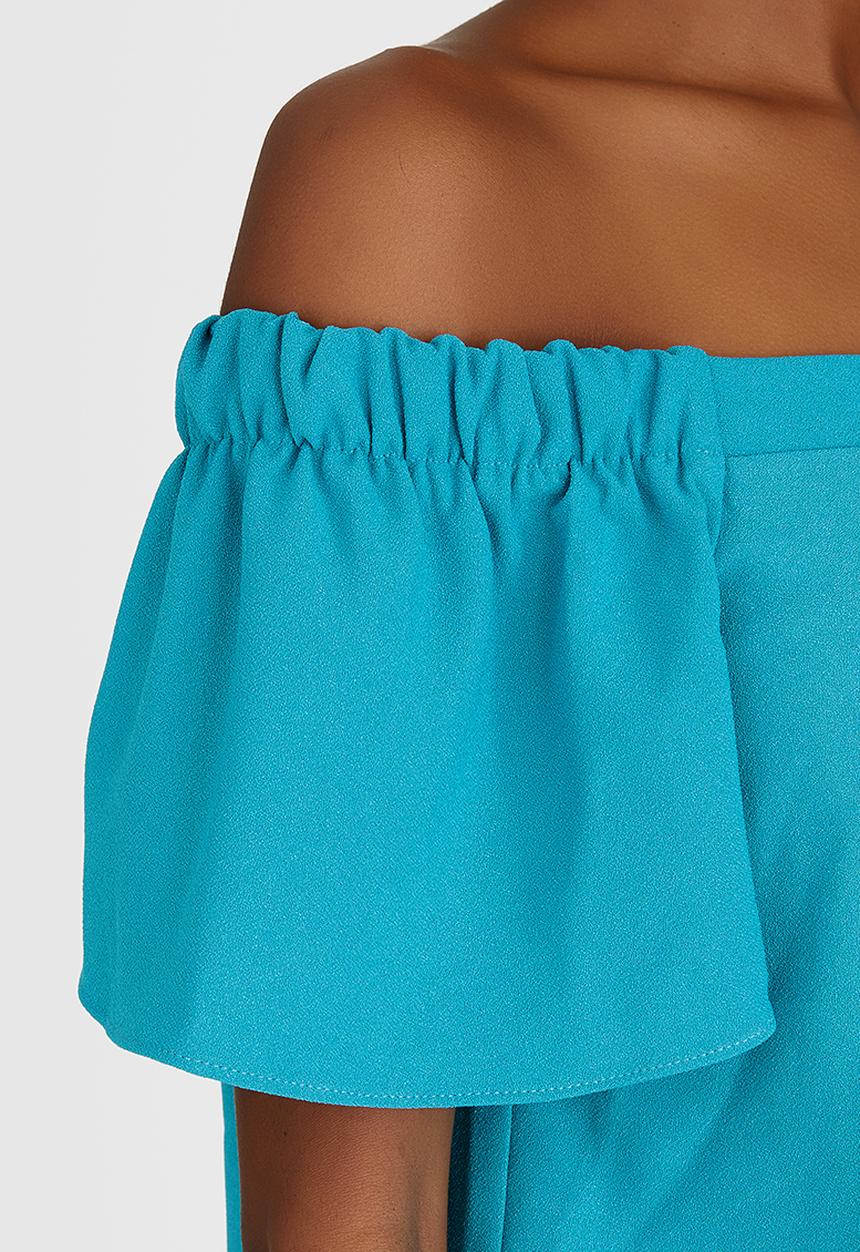 STYLE REPUBLIC - Bardot Blouse Turquoise