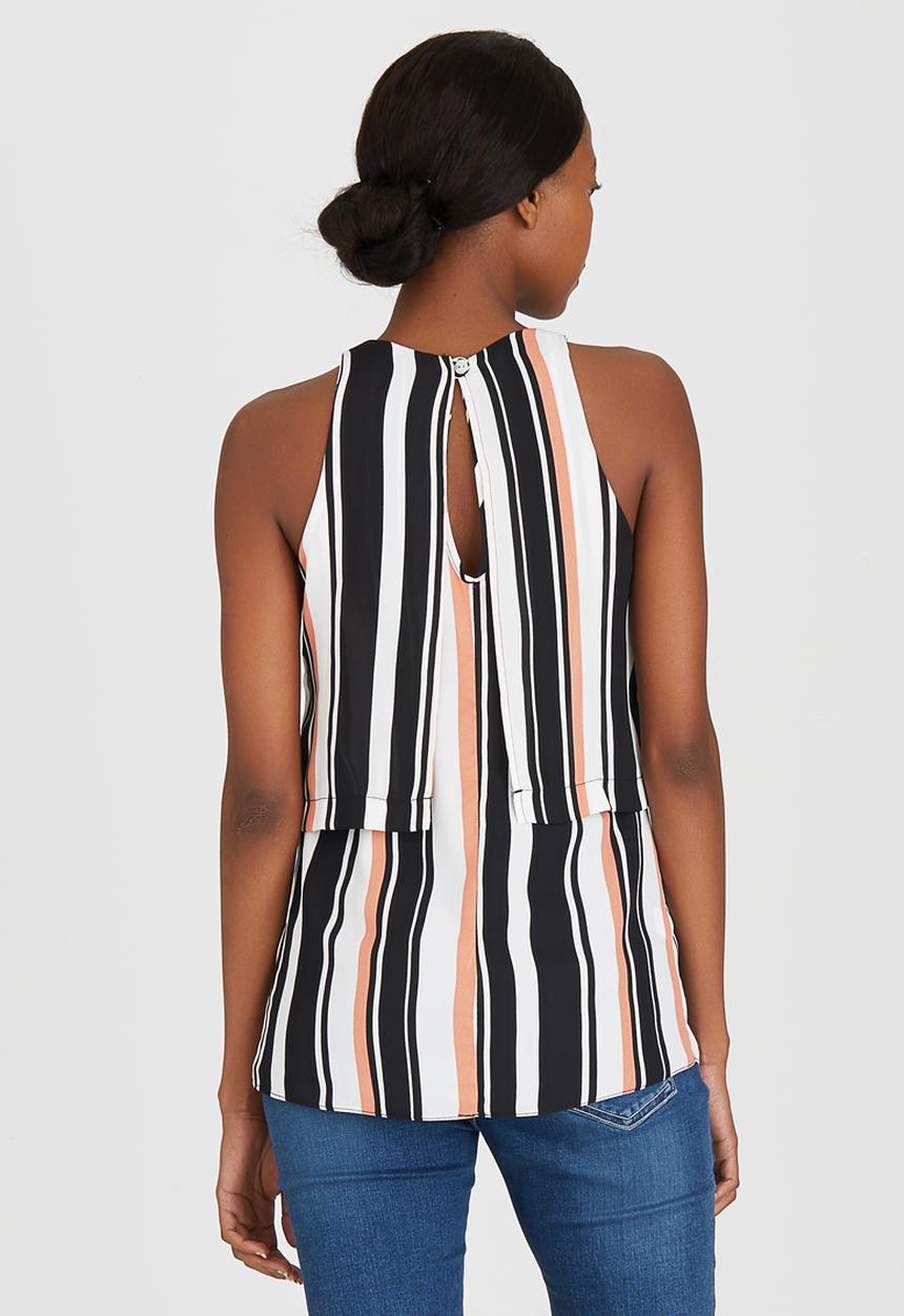 edit - Double Layer Sleeveless Blouse Multi-colour