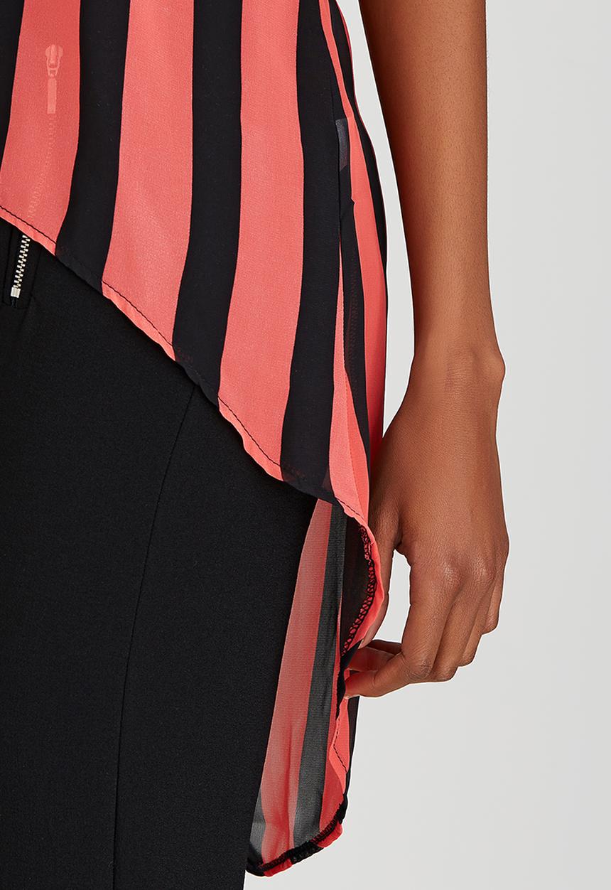 edit - High-low Sleeveless Blouse Red