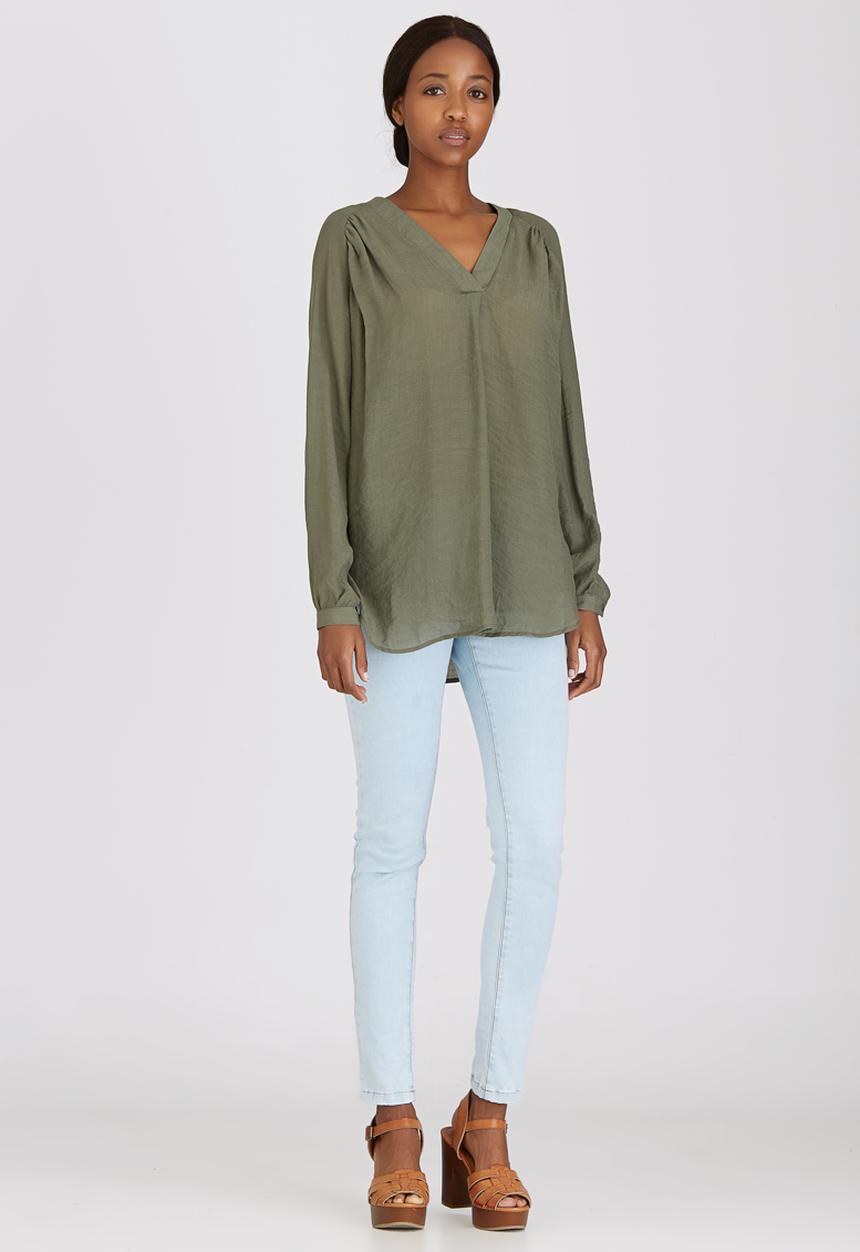 edit - Loose-fit Tunic Khaki Green