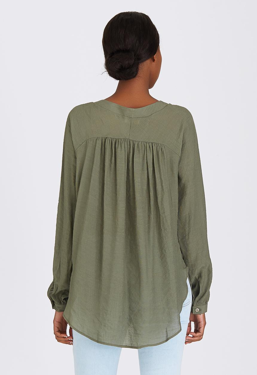edit - Loose-fit Tunic Khaki Green