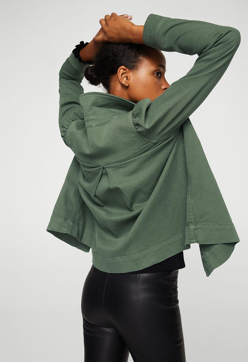 MANGO - Chest-pocket Overshirt Khaki Green