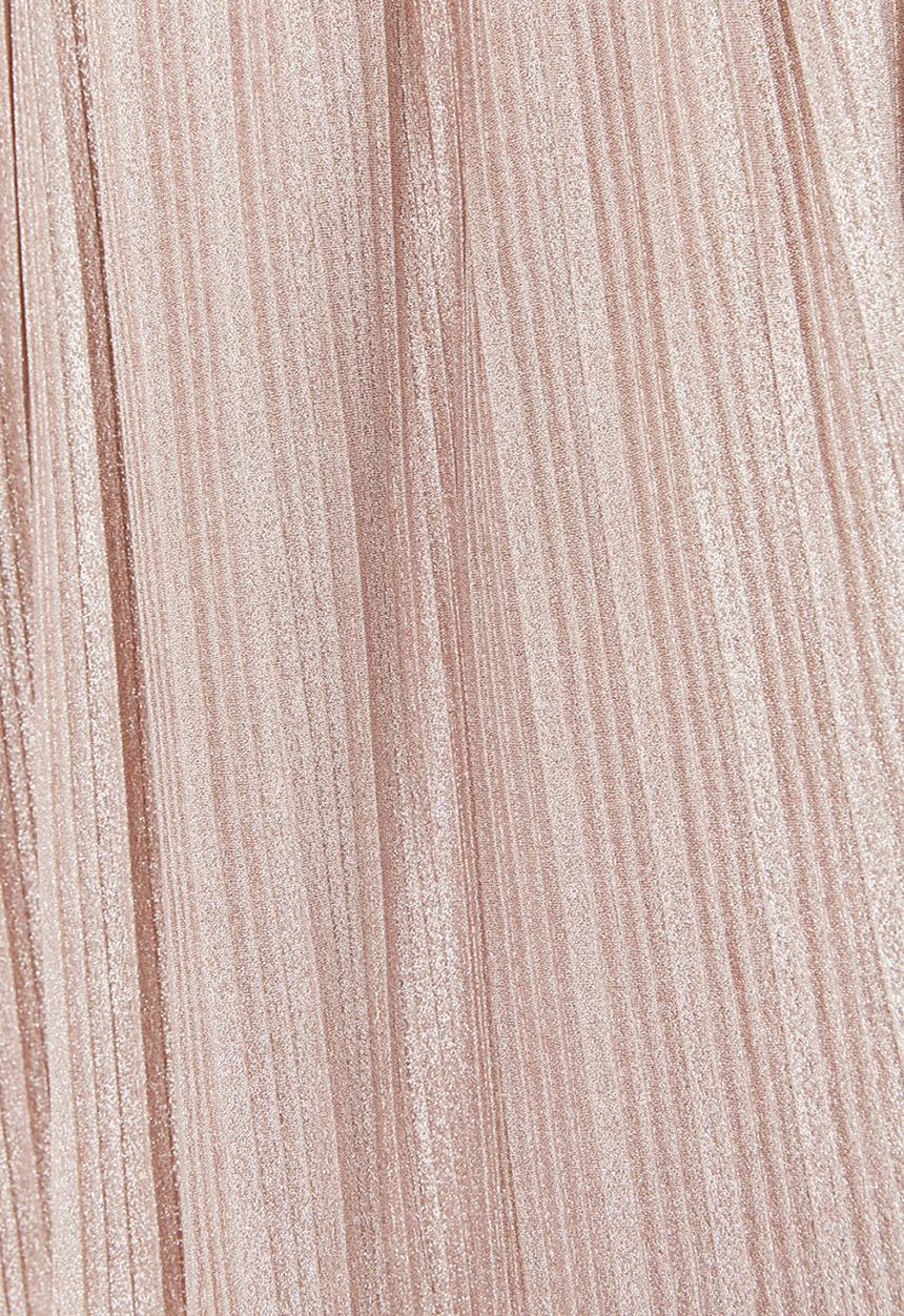 MANGO - Metallic Pleated Skirt Rose