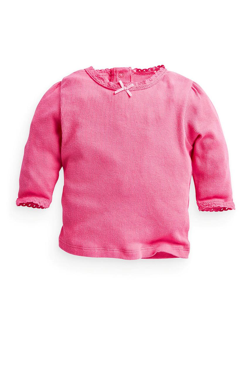 Next - Ribbed T-shirt Mid Pink Mid Pink