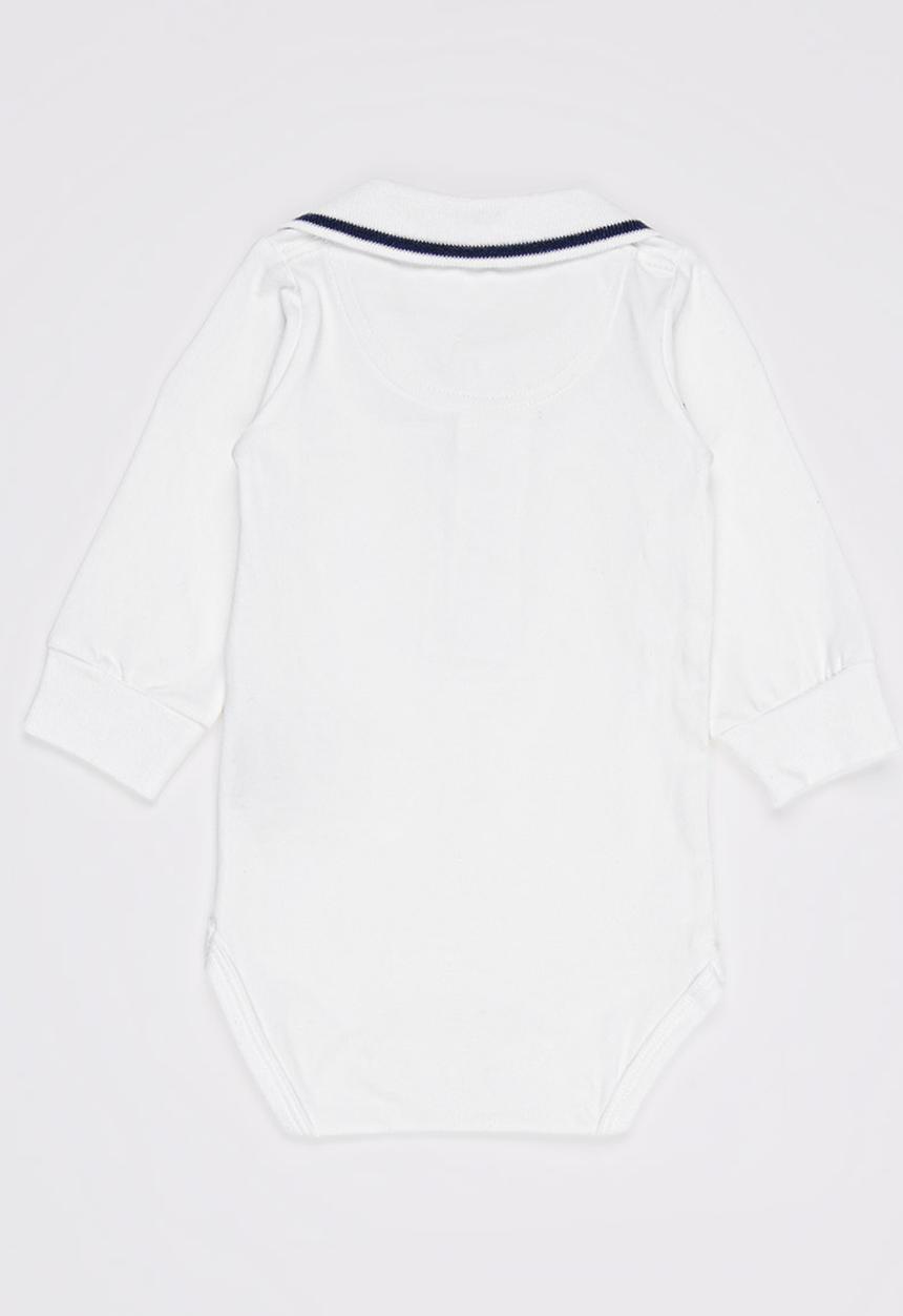 Name It - Printed Babygrow White