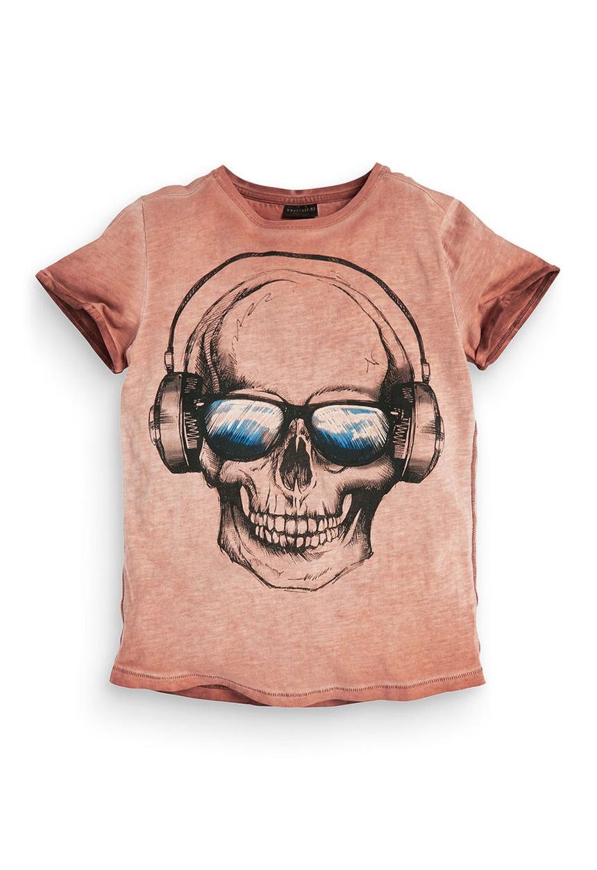 Next - Rust Skull-print T-shirt Orange