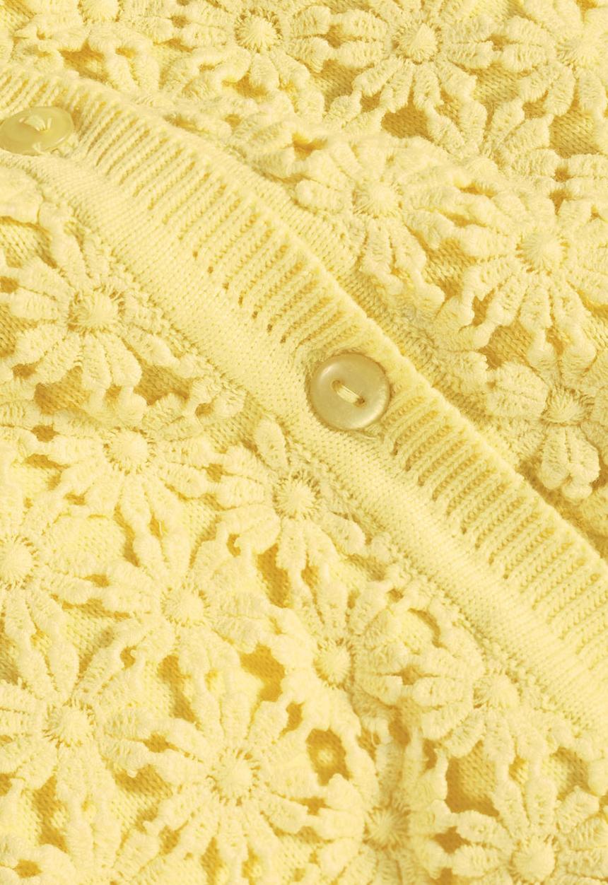 Next - Daisy Crochet Cardigan Yellow