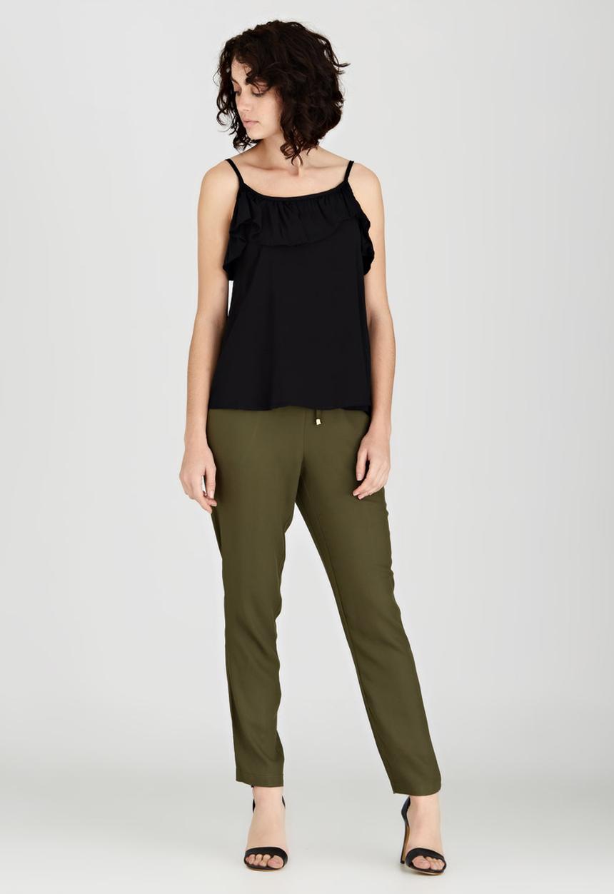 edit - Cami with Frills Black