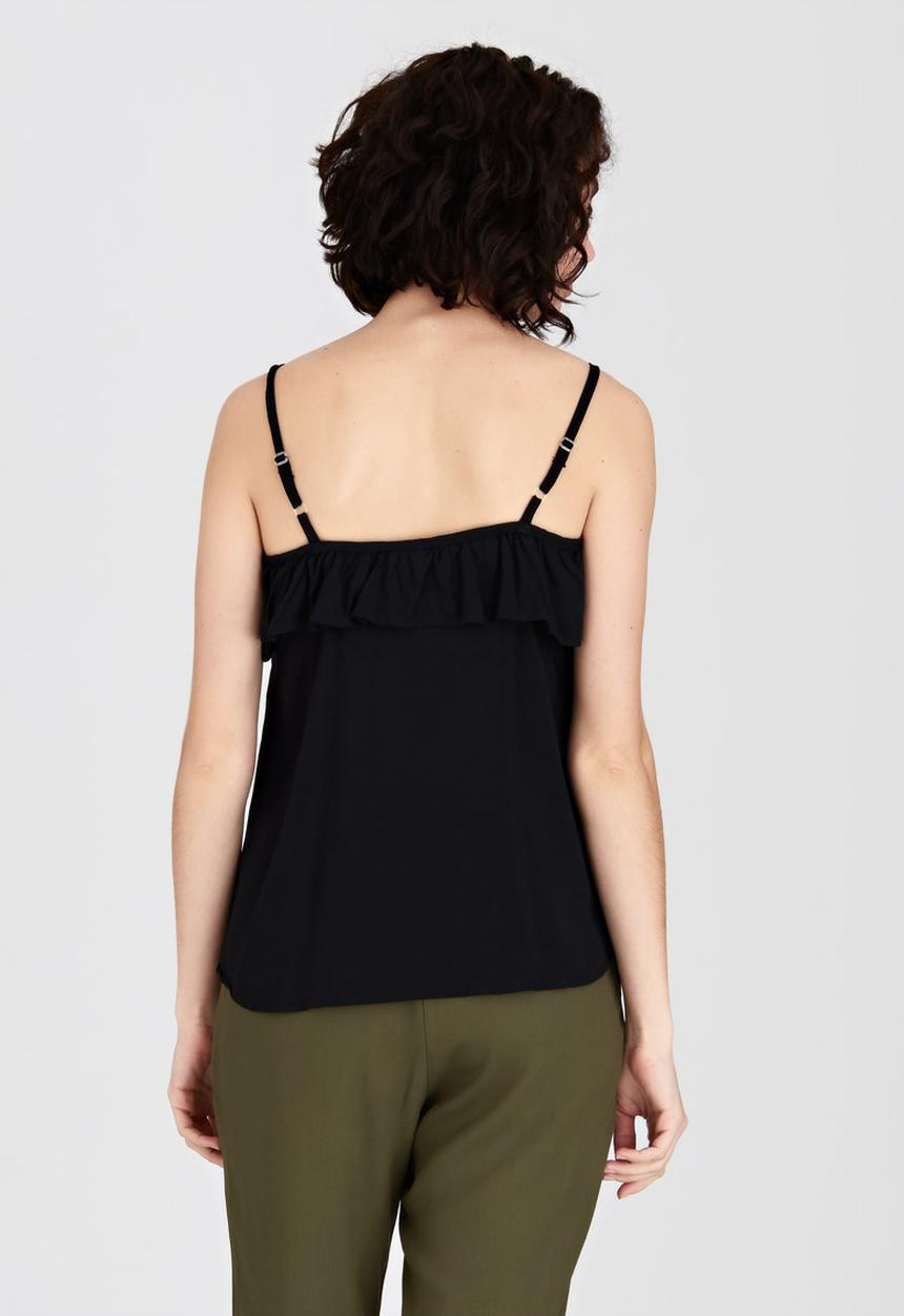 edit - Cami with Frills Black