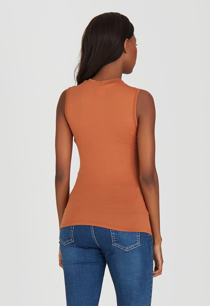 edit Maternity - High-Neck Top Mid Brown