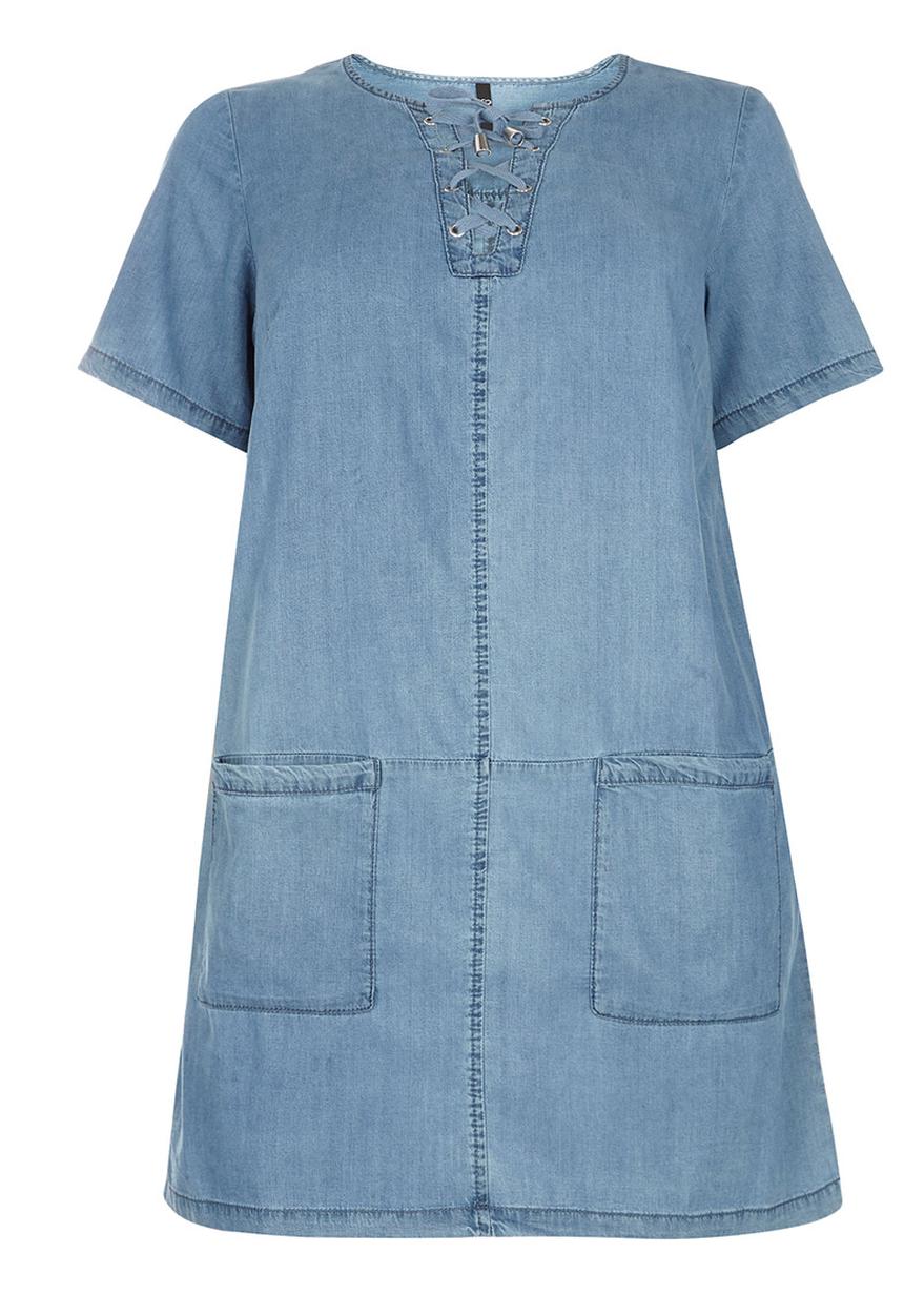 EVANS - Denim-look Tunic Blue