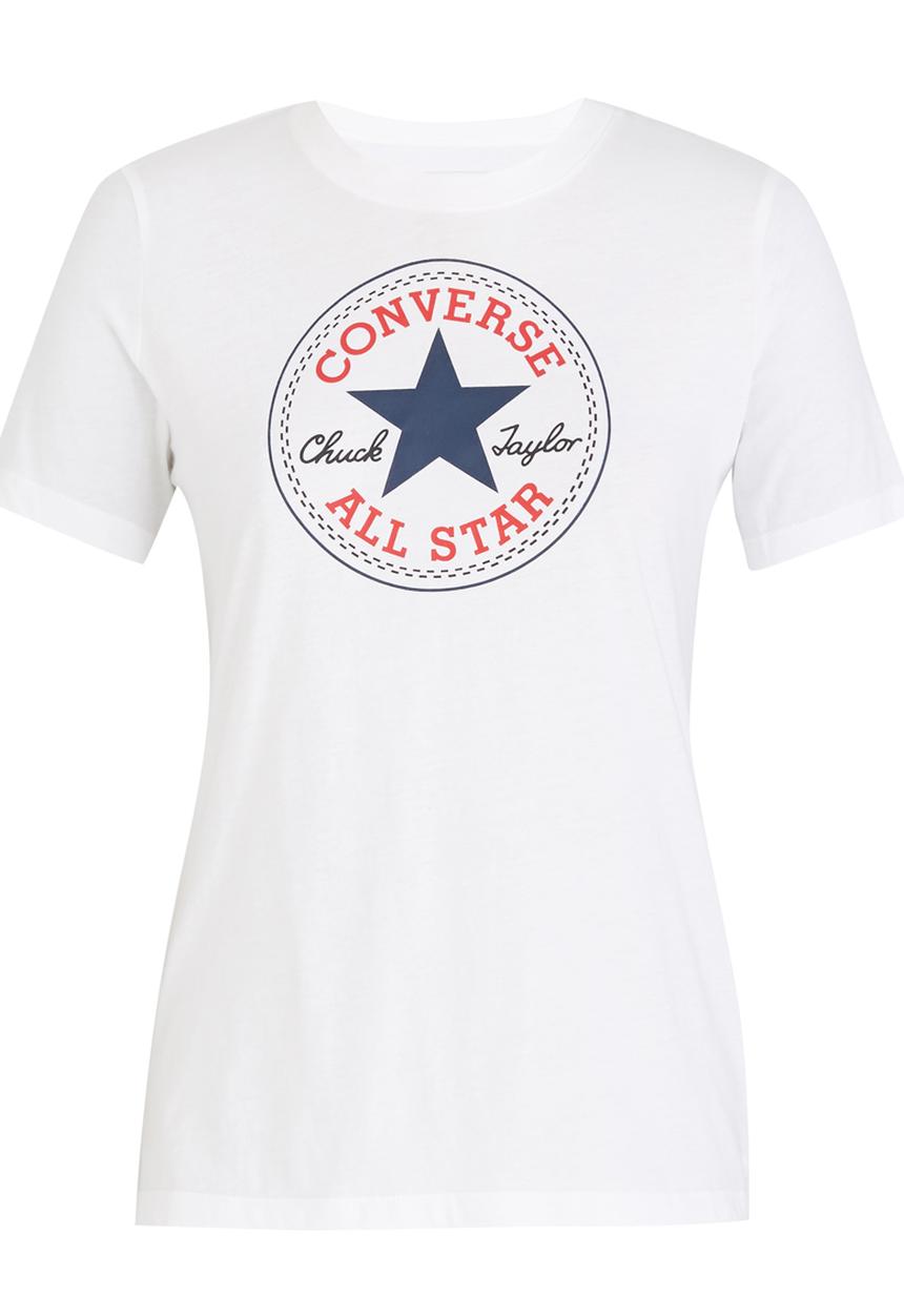 Converse - Solid Chuck Patch Crew Tee White