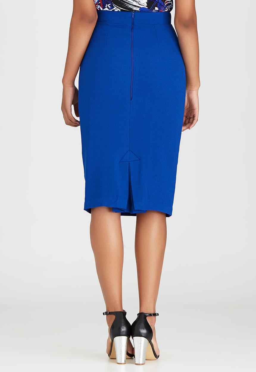 DAVID by David Tlale - Rose Pencil Skirt Cobalt