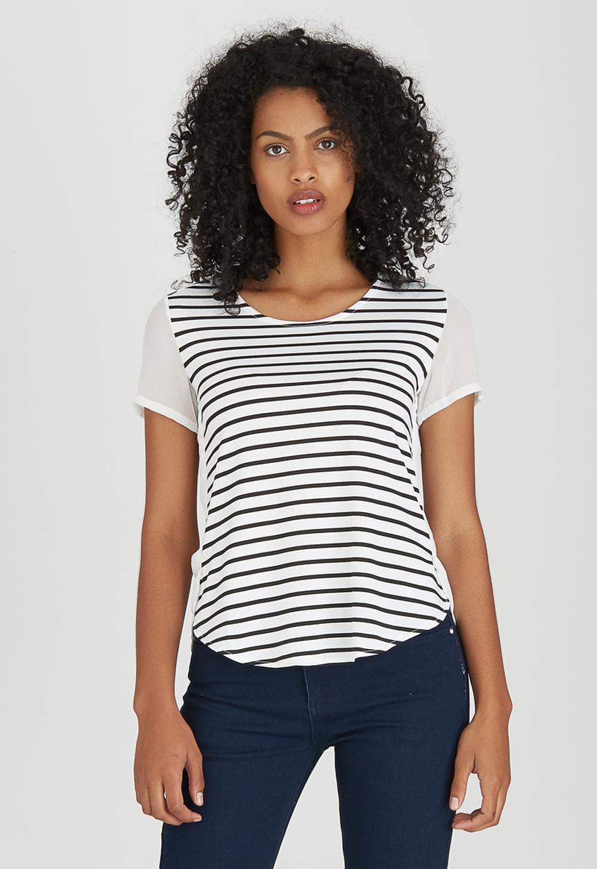 cath.nic - Striped Knit Top Black and White
