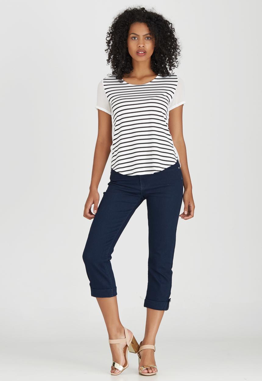 cath.nic - Striped Knit Top Black and White