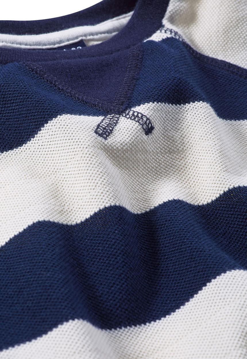 Next - Navy stripe crew top Blue and White