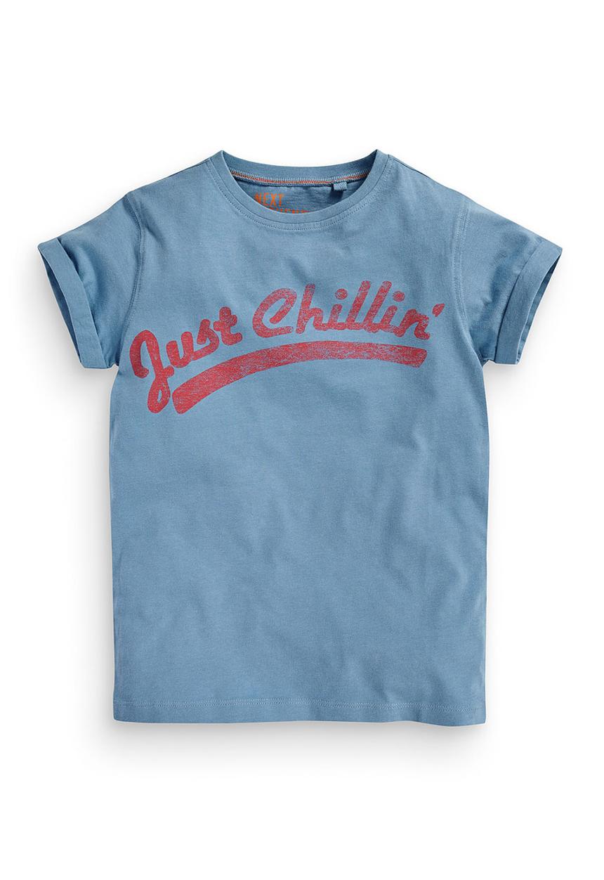 Next - Blue slogan t-shirt Pale Blue