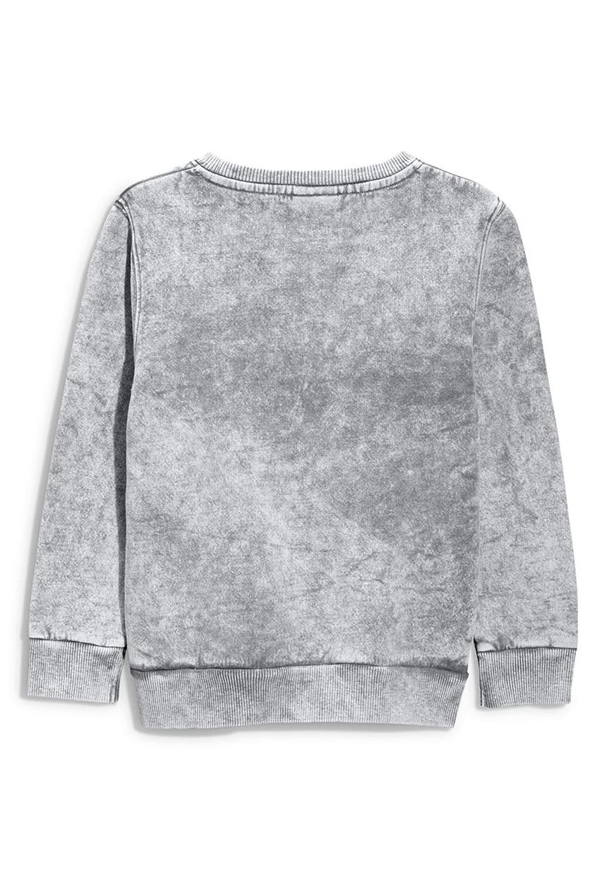 Next - Grey Washed Biker Crew Mid Grey