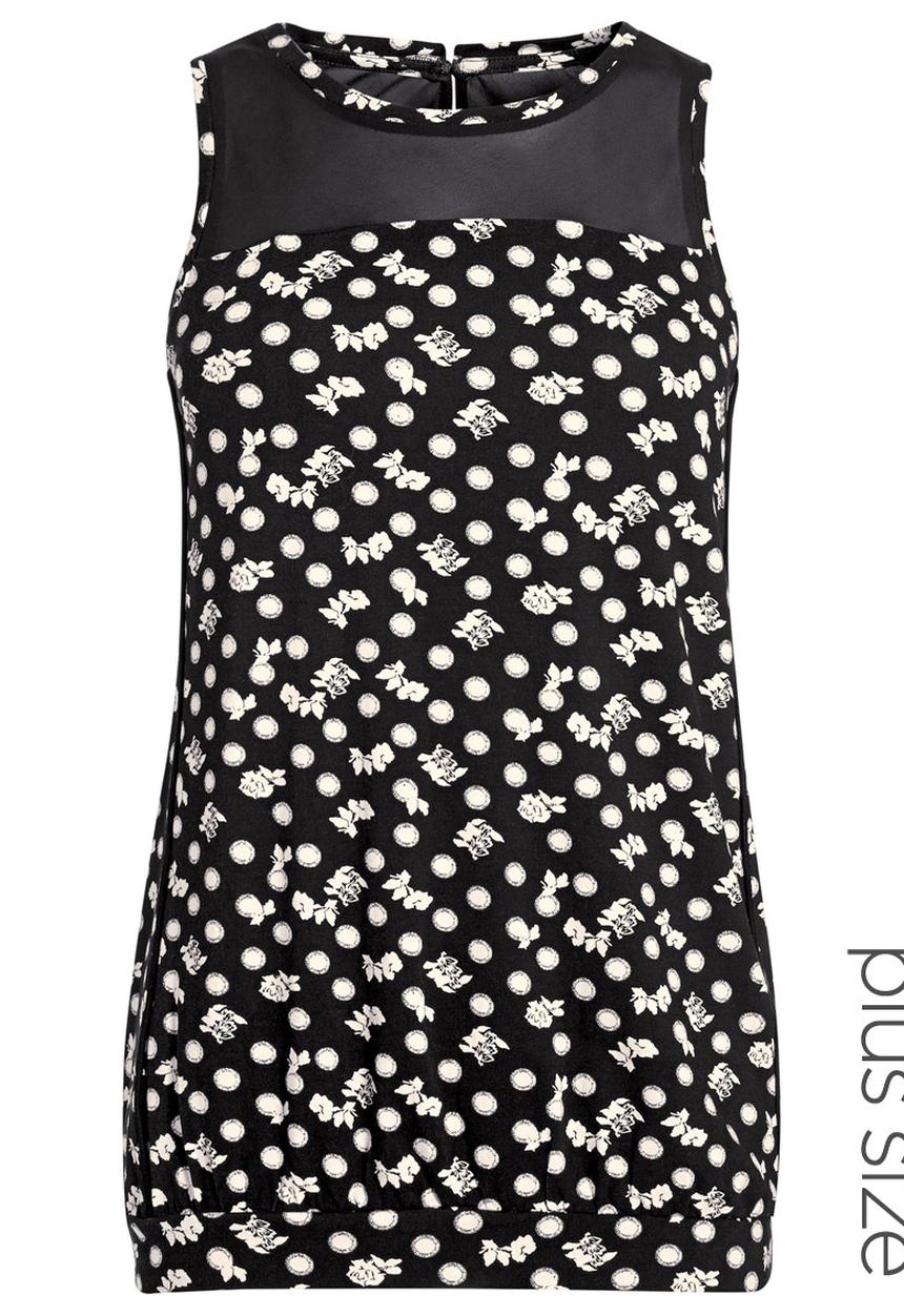 Next - Monochrome Print Blouse Black/White Black and White