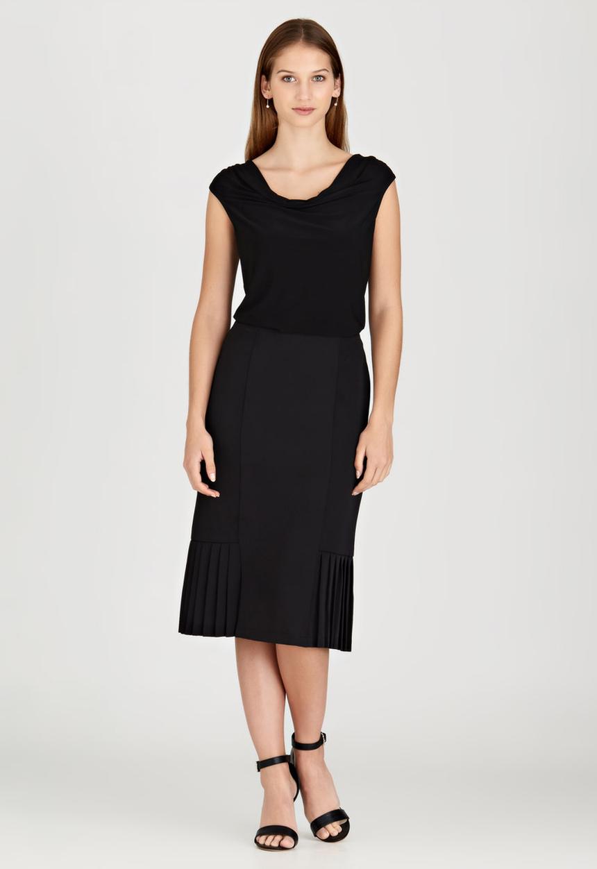edit - Side Pleated Skirt Black