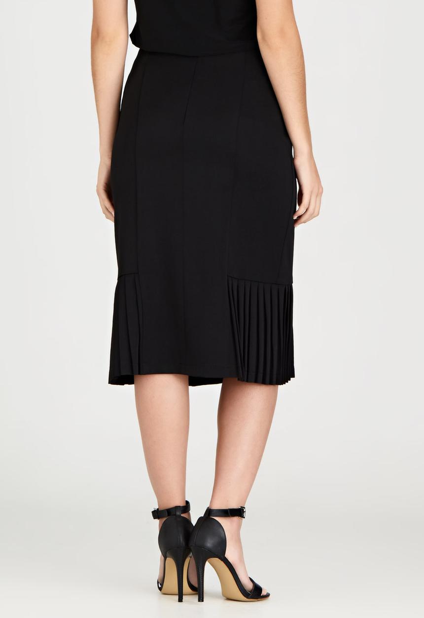 edit - Side Pleated Skirt Black