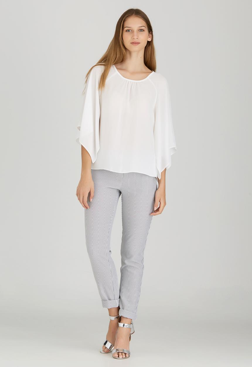edit - Volume Split Sleeve Blouse Milk
