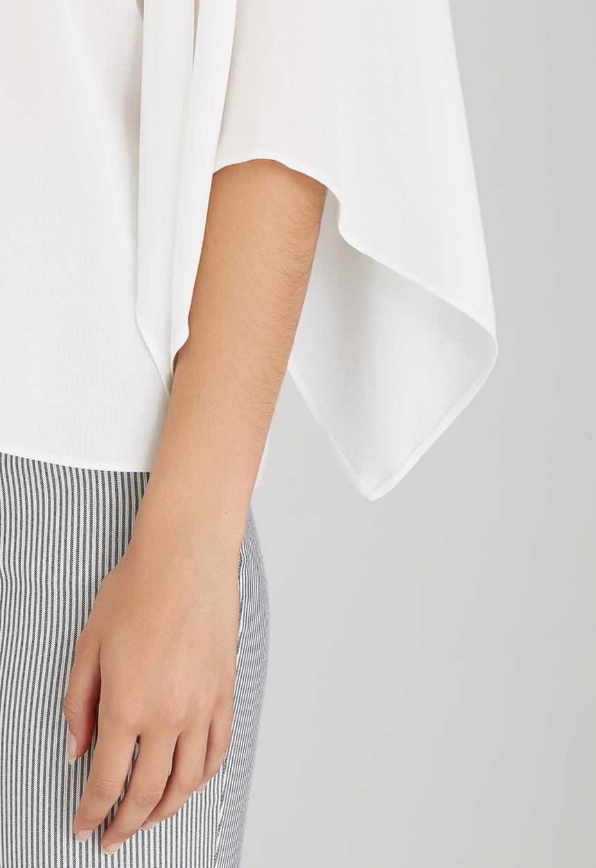 edit - Volume Split Sleeve Blouse Milk