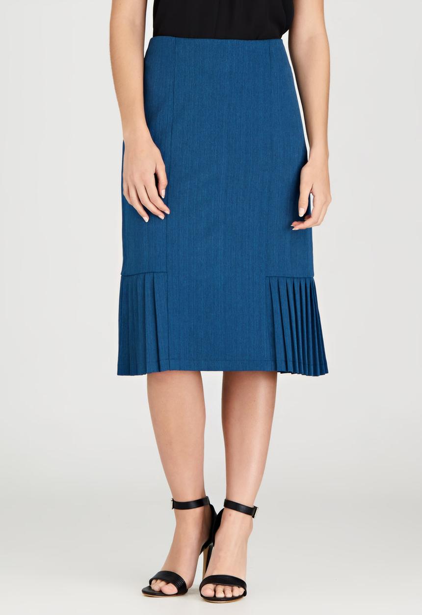 edit - Side Pleated Skirt Turquoise