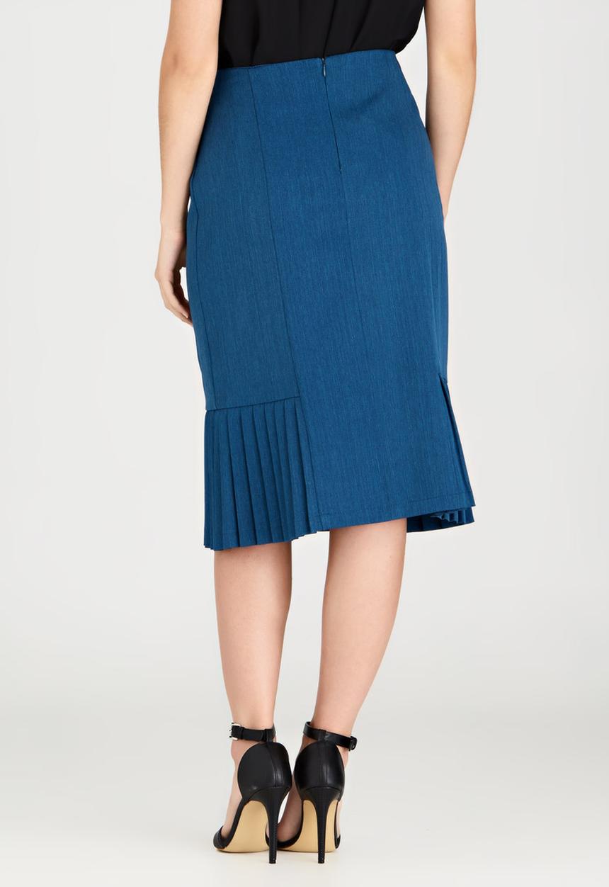 edit - Side Pleated Skirt Turquoise