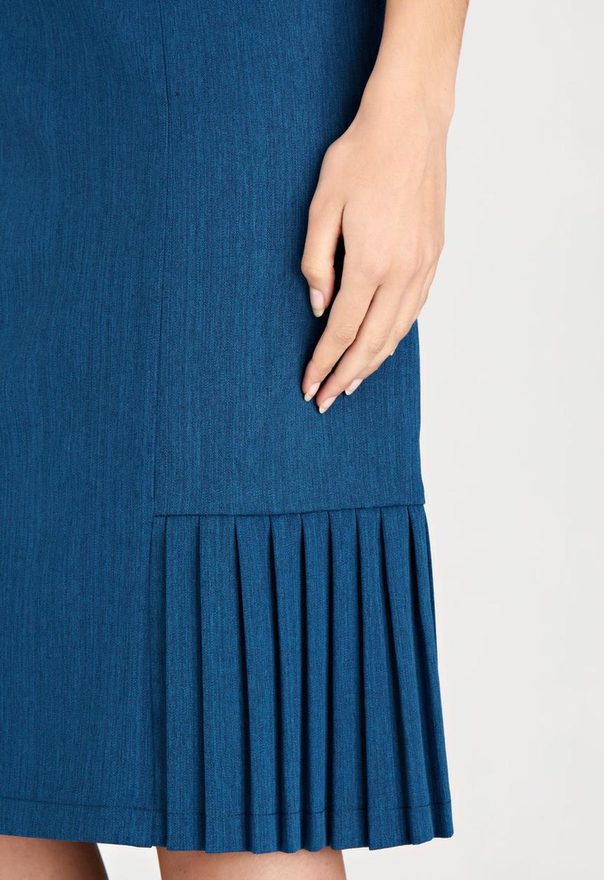 edit - Side Pleated Skirt Turquoise